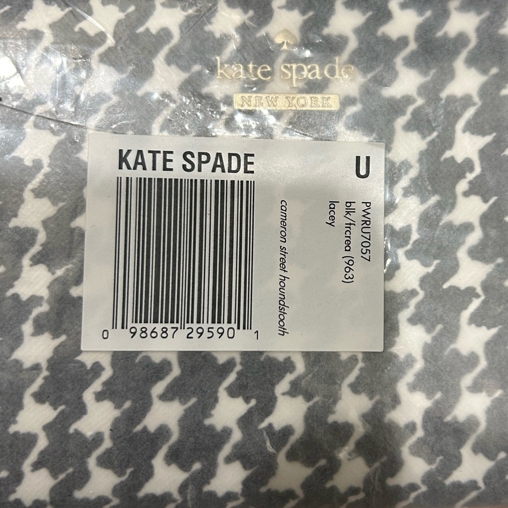 Kate Spade (NWT) Black and White Cameron Street Houndstooth Wallet - Picture 5 of 5